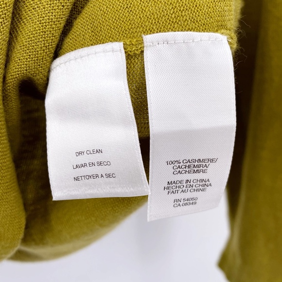 Chartreuse Green Cashmere Sweater Small - Picture 2 of 6